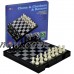 Qiyun 3 in 1 Travel Magnetic Chess, Checkers and Reversi Set - 9-7/8``   
